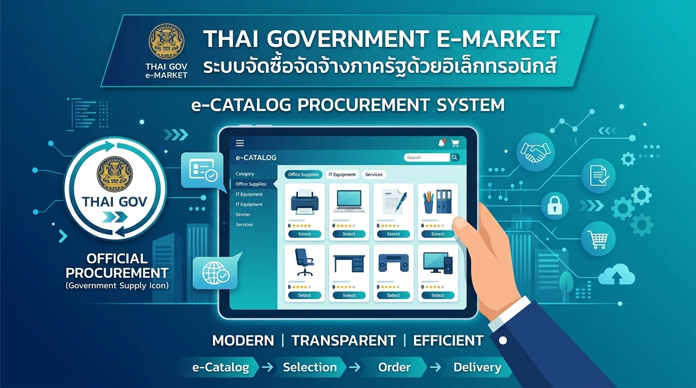ภาพคู่มือขั้นตอนการจัดซื้อจัดจ้างด้วยวิธีตลาดอิเล็กทรอนิกส์ e-Market และ e-Catalog ตามระเบียบพัสดุ 2560
