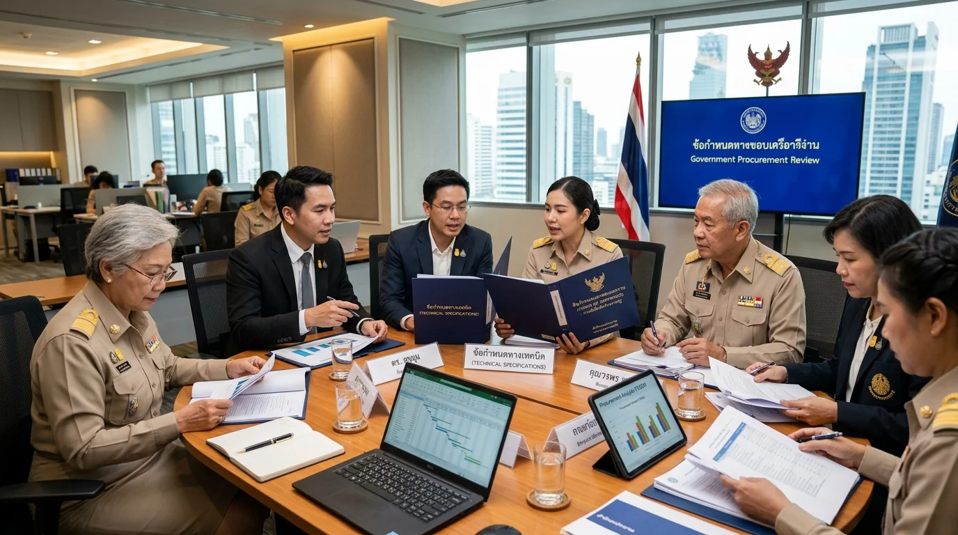 ภาพการประชุมจัดทำ TOR และกำหนดคุณลักษณะเฉพาะ (Specification) ครุภัณฑ์ภาครัฐของคณะกรรมการ